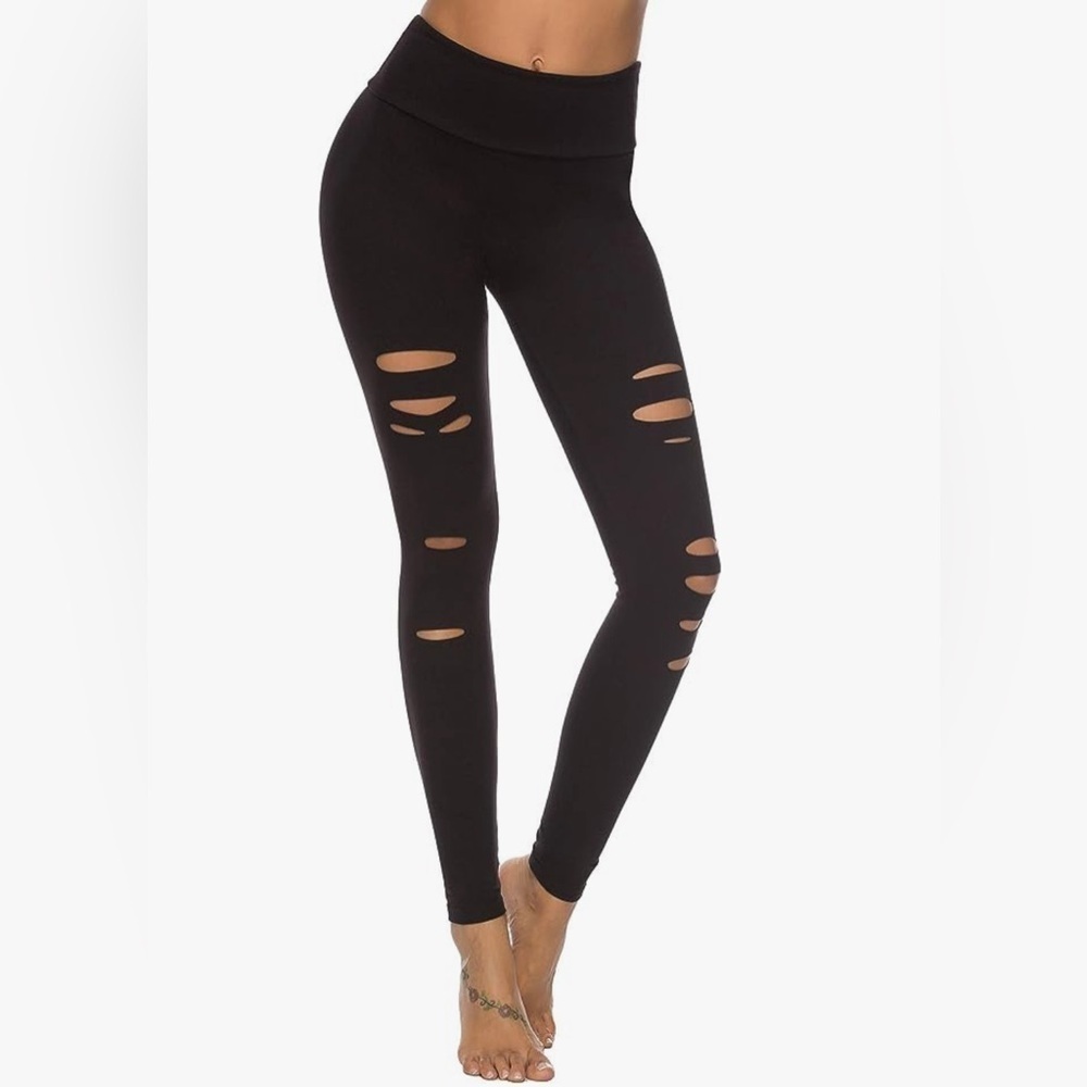 NEW Black Ripped Leggings